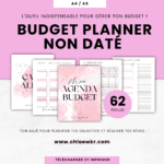 budget planner à imprimer "mon agenda budget" le meilleur budget mensuel à imprimer non daté