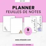 planning de notes à imprimer