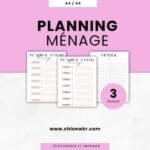 planning ménage